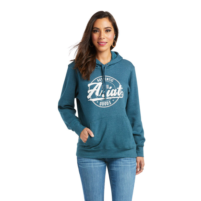 Ariat Hoodie Damen - Real Arm Logo Blau ( BKIVG-2078 )